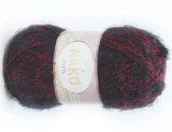 Pasmanteria - włóczka NAKO PARIS kol. 21306 / czarno-czerwony - miniaturka - grafika 1