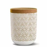Pojemniki kuchenne - Chic-Mic Pojemnik z tworzywa pla z korkową pokrywką golden tiles 800 ml - miniaturka - grafika 1