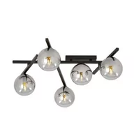 Lampy sufitowe - Emibig Lighting czarny krótki żyrandol szklane kule SMART 5 BLACK/GRAFIT 1104/5 nowoczesna lampa sufitowa do salonu 1104/5 - miniaturka - grafika 1