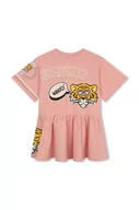 Sukienki i spódniczki dla dziewczynek - Kenzo Kids sukienka bawełniana dziecięca kolor różowy mini rozkloszowana - Kenzo kids - miniaturka - grafika 1