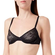 Biustonosze - Calvin Klein Unlined Biustonosz damski o średniej wysokości, czarny, 80D - miniaturka - grafika 1