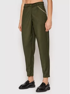 Spodnie damskie - Rinascimento Spodnie materiałowe CFC0104466003 Zielony Regular Fit - grafika 1