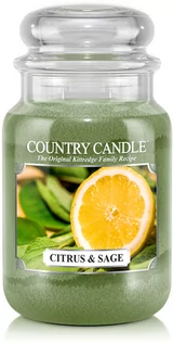 Świece - Country Candle Citrus & Sage Scented Candle Citrus & Sage 680 g  - świeca zapachowa 680 g - grafika 1