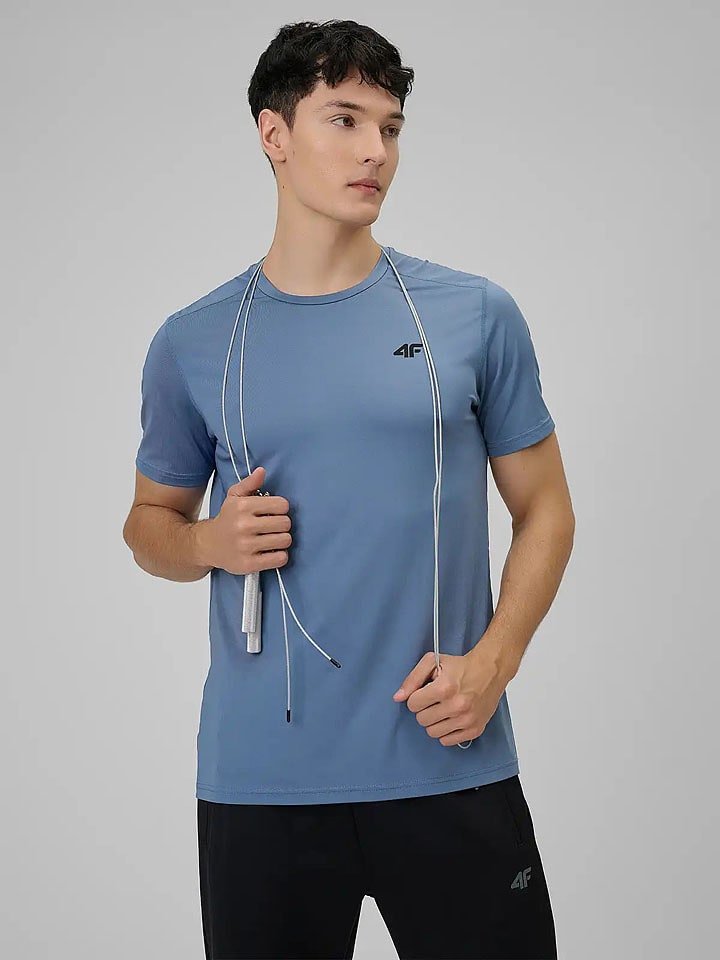 4F Koszulka sportowa w kolorze błękitnym