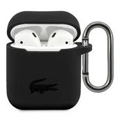 Akcesoria do słuchawek - Etui Lacoste do AirPods cover czarny/ black Silicone - miniaturka - grafika 1