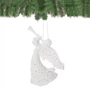 Zawieszka choinkowa biały aniołek na choinkę 16,5 cm CA0049 - Ozdoby bożonarodzeniowe - miniaturka - grafika 1
