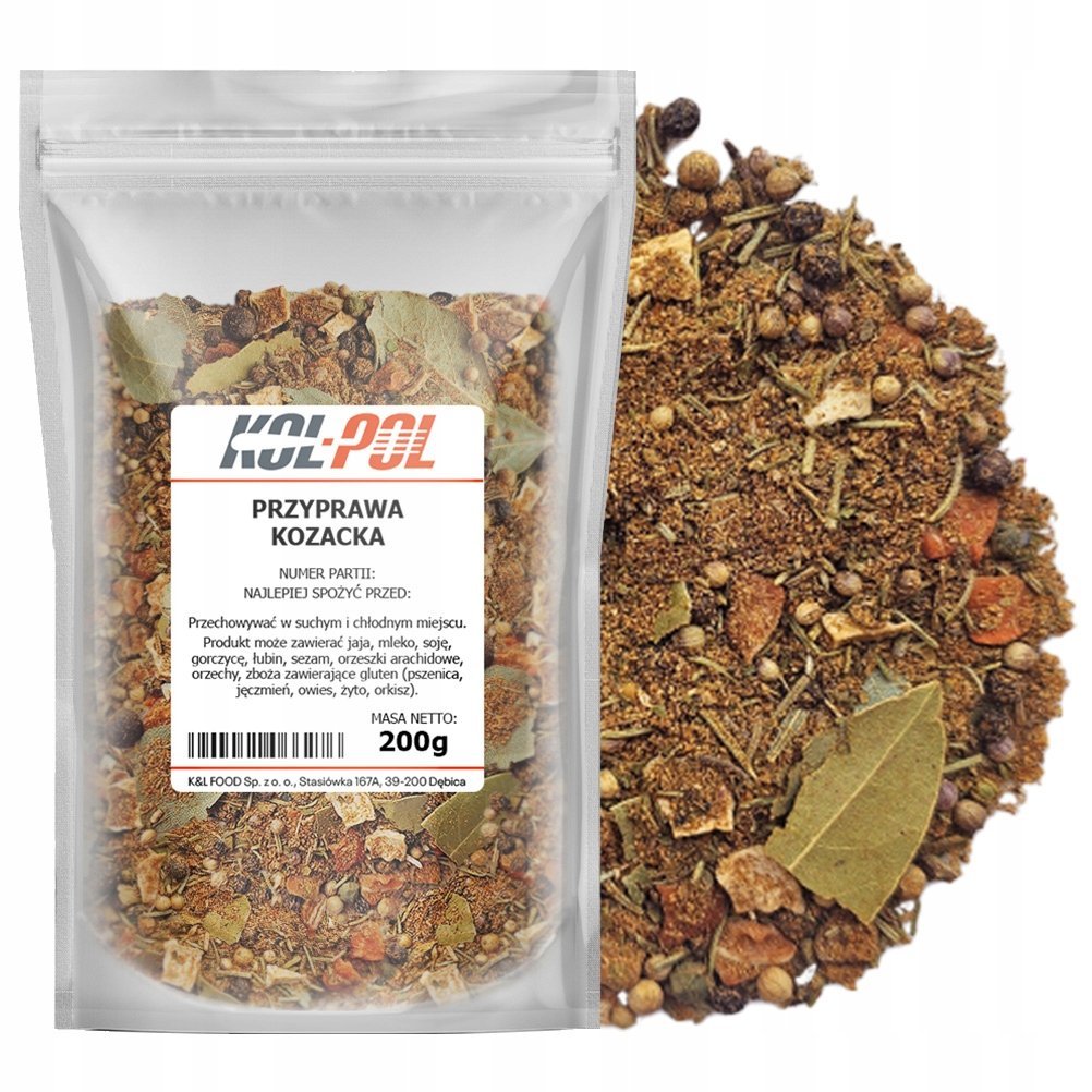 PRZYPRAWA KOZACKA 200g Aromatyczna mieszanka ziół do mięs grilla Kol-Pol