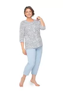 Piżamy damskie - PIŻAMA DAMSKA 2XL KROPKI ROZPINANA KRÓTKI RĘKAW 3/4 BAWEŁNIANA - miniaturka - grafika 1