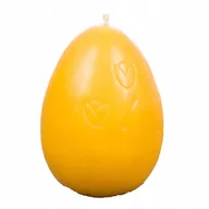 Świece - Świeca z wosku pszczelego jajko z tulipanami - miniaturka - grafika 1