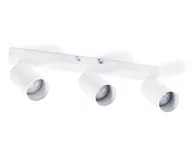 Oprawy, klosze i abażury - Oprawa halogenowa natynkowa ścienno - sufitowa LED Viki L x3 - Biała - miniaturka - grafika 1