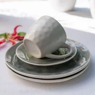 Serwisy do kawy i herbaty - Serwis Kawowy Z Kamionki Dla 6 Osób Opal Grey Villa Italia - miniaturka - grafika 1