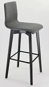 Taborety i hokery - Krzesło barowe Hoker LUKA SOFT W czarno-szary 55, 60, 65, 73 cm - miniaturka - grafika 1