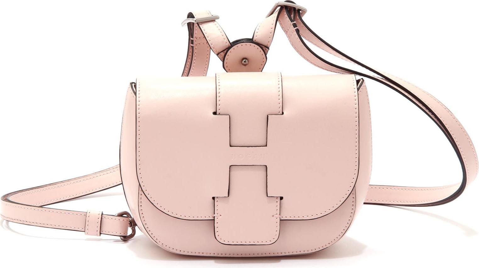 4055AD borsa zainetto donna HOGAN różowy mini skórzany plecak damski