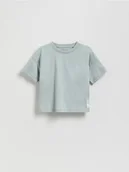 Bluzki dla niemowląt - Reserved - T-shirt z naszywką - niebieski - miniaturka - grafika 1