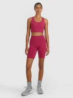 Spodnie sportowe damskie - Damskie kolarki treningowe 4F 4FWAW25TFSTF051 - czerwone - miniaturka - grafika 1