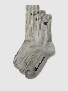 Skarpetki męskie - Skarpety z detalem z logo, w zestawie 3 szt., model „Crew Socks” - grafika 1