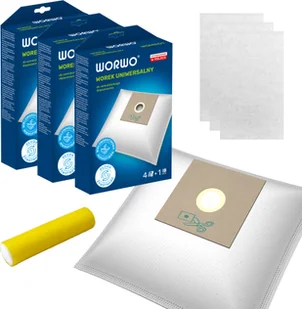 WORKI do odkurzacza UNIWERSALNE mikrowłóknina WOREK UNIWERSALNY WORWO 12szt - Worki do odkurzaczy - miniaturka - grafika 1