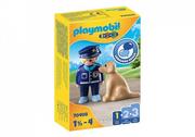 Klocki - Playmobil 1.2.3 Policjant z psem 70408 70408 - miniaturka - grafika 1