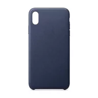 Etui i futerały do telefonów - ECO Leather skórzane etui pokrowiec ze skóry ekologicznej iPhone 12 Pro Max granatowy - miniaturka - grafika 1