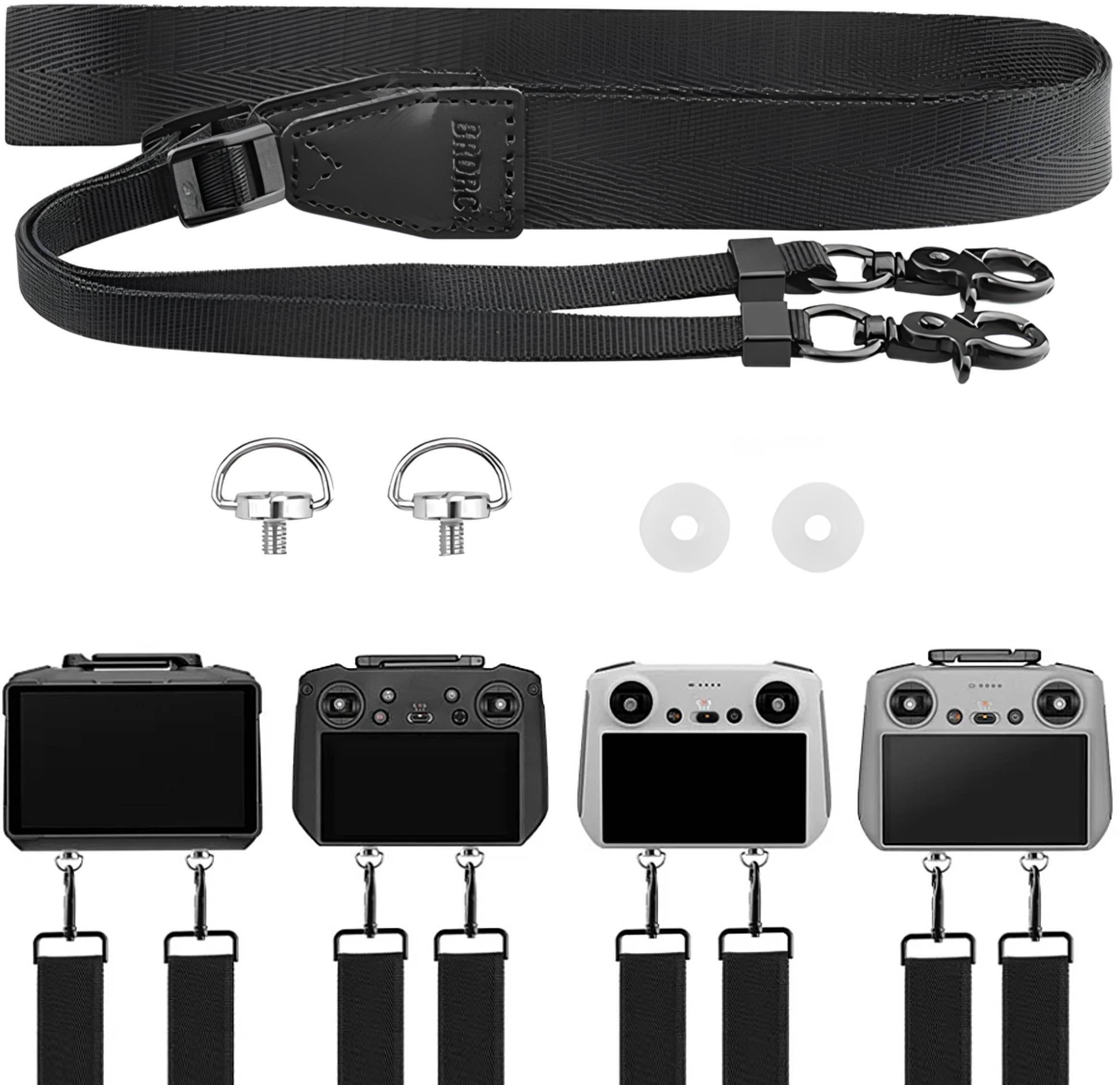 UNIWERSALNA REGULOWANA SMYCZ PASEK NA SZYJĘ DO KONTROLERA DJI RC / RC 2 / RC PRO / RC PRO 2 CZARNA 2.5CM