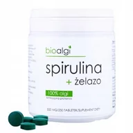 Witaminy i minerały - Bioalgi, Spirulina Bioalgi Spirulina + Żelazo, 250 szt. - miniaturka - grafika 1