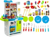 Zabawki AGD - KUCHNIA dla Dzieci Kuchenka 98cm plastikowa AGD ZESTAW Sztućce Talerze Garnki - miniaturka - grafika 1