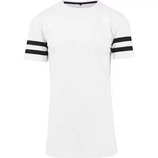 Build Your Brand Build Your Brand T-shirt męski Stripe Jersey Tee T-Shirt, biały/czarny, M BY032-00224-0046 - Koszulki męskie - miniaturka - grafika 1