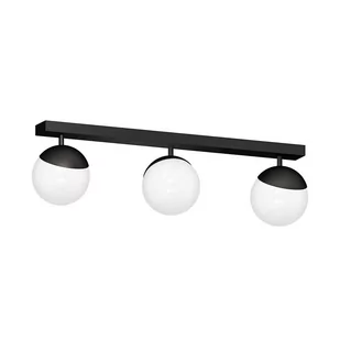 EULUNA Lampa sufitowa Sfera 3-pkt. długa szkło/czarna - Lampy sufitowe - miniaturka - grafika 1