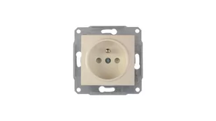 Schneider Electric Schneider Sedna kremowy gniazdo pojedyncze z przesłonami +0) SDN2800123 - Gniazdka elektryczne - miniaturka - grafika 1