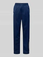 Spodnie sportowe damskie - Spodnie typu track pants o kroju straight fit z lampasami model ‘Break’ - miniaturka - grafika 1