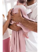 Koce i narzuty dla dzieci - Poofi Kocyk merino Kyoto delikatny róż - miniaturka - grafika 1