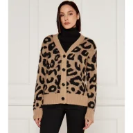 Swetry damskie - Joop! Wełniany kardigan Loose fit - miniaturka - grafika 1