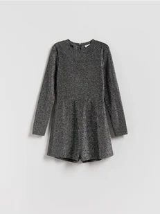 Reserved - Kombinezon z metaliczną nitką - ciemnoszary - Sukienki i spódniczki dla dziewczynek - miniaturka - grafika 1