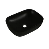 Umywalki - Umywalka nablatowa Westa 32/46/13,5 cm czarna Invena - miniaturka - grafika 1