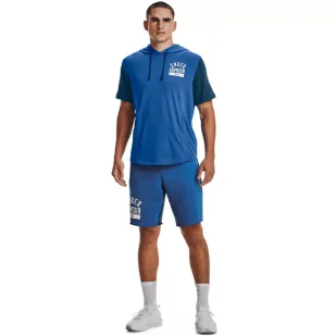 Koszulka męska Under Armour Rival Terry CB SS Hoodie - Koszulki sportowe męskie - miniaturka - grafika 3