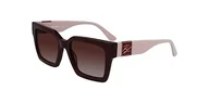 Okulary przeciwsłoneczne - KARL LAGERFELD Damskie okulary przeciwsłoneczne KL6057S, burgundowe, 52 - miniaturka - grafika 1