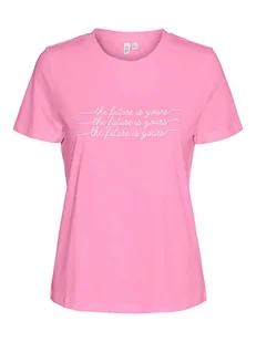 Vero Moda Koszulka w kolorze jasnoróżowym - Koszulki i topy damskie - miniaturka - grafika 1