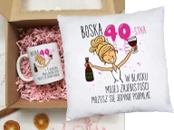 Kubki - Zestaw prezentowy na 40 urodziny dla blondynki - miniaturka - grafika 1