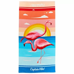 Szybkoschnący Ręcznik Plażowy Flamingi 70X140 Duży Captain Mike - Ręczniki - miniaturka - grafika 1