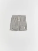 Spodenki dla niemowląt - Reserved - Bawełniane szorty cargo - złamana biel - miniaturka - grafika 1