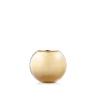 Wazon szklany kula złota metalizacja19 cm - Wazony i flakony - miniaturka - grafika 1