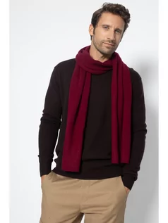Apaszki i szaliki damskie - Perfect Cashmere Kaszmirowy szal w kolorze ciemnoczerwonym - 200 x 30 cm - grafika 1
