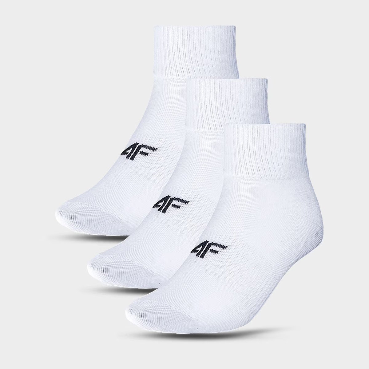 Skarpety Chłopięce 4F Białe 3-PAK 4FJWMM00USOCU330 Biały 32-34