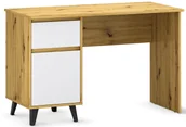 Biurka - EDINOS Skandynawskie biurko z szafką dąb artisan + biały A7-S00 - miniaturka - grafika 1