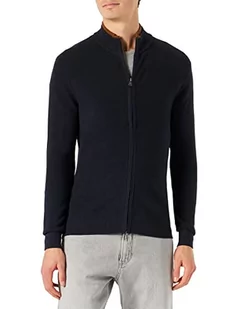 TOM TAILOR Męskie Kardigan ze stójką 1032291, 13160 - Knitted Navy Melange, XL - Swetry męskie - miniaturka - grafika 1