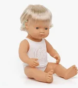 Lalki dla dziewczynek - Lalka Miniland dziewczynka Europejka z implantem ślimakowym 38 cm - miniaturka - grafika 1