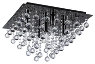 Lampy sufitowe - Lancaster crystal - plafon 5 płomienny czarny. - miniaturka - grafika 1