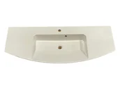 Umywalki - Umywalka wpuszczana w blat, biała, 121 x 50 cm - miniaturka - grafika 1