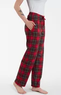 Piżamy damskie - Spodnie damskie w kratę Zorza, Kolor czerwony-kratka, Rozmiar S, Italian Fashion - Primodo.com - miniaturka - grafika 1