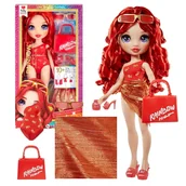Lalki dla dziewczynek - Rainbow High Swim & Style Ruby Anderson Letnia Lalka + Akcesoria - miniaturka - grafika 1